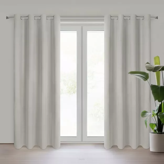 Zasłona na przelotkach 140x250 NITA welwetowa zaciemniająca cappuccino jednokolorowa