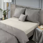 Prześcieradło z bawełny jersey z gumką beżowe 90x200 Design 91 - 8