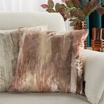 Poszewka welwetowa 45x45 ELLA ceglana z metalicznym nadrukiem - 3