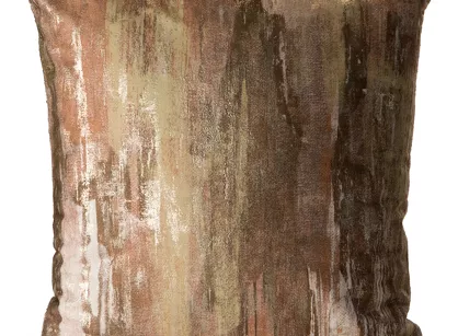 Poszewka welwetowa 45x45 ELLA ceglana z metalicznym nadrukiem