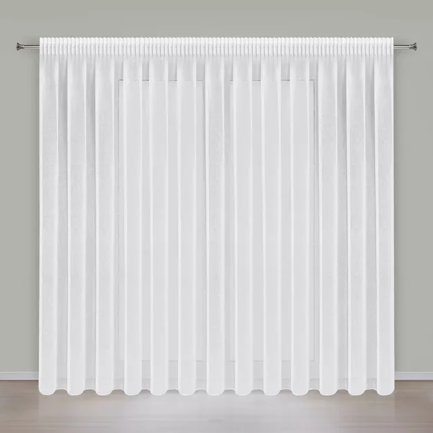 Firana na taśmie 350x250 ELPIDIA biała z matowej etaminy