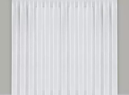 Firana na taśmie 350x250 ELPIDIA biała z matowej etaminy