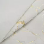 Koc 150x200 GLAMO biały ze złotym wzorem marmurkowym z kolekcji Design 91 - 2