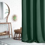 Zasłona na taśmie 135x270 LOGAN zaciemniająca ciemna zieleń jednokolorowa z półmatowej tkaniny - 9