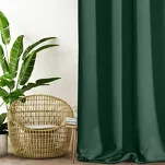 Zasłona na przelotkach 135x250 PARISA zaciemniająca ciemna zieleń jednokolorowa Design 91 - 8