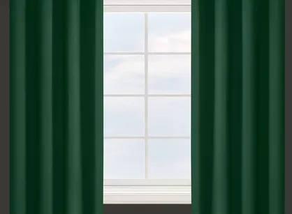 Zasłona na przelotkach 135x250 PARISA zaciemniająca ciemna zieleń jednokolorowa Design 91
