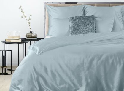 Pościel satynowa 180x200 NOVA 3 jednokolorowa gładka błękitna