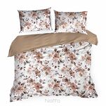 Pościel satynowa 220x200 SPRING 76 biała z wzorem kwiatów z kolekcji Classic - 5