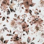 Pościel satynowa 220x200 SPRING 76 biała z wzorem kwiatów z kolekcji Classic - 2