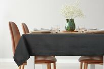 Obrus 145x350 STELLA 2 czarny mereżka zdobiony kantą - 6