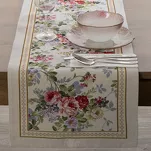 Bieżnik gobelinowy 45x140 4088 naturalny różowy wzór kwiatu wiśni - 4