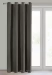 Zasłona na przelotkach 140x270 LOGAN zaciemniająca grafitowa jednokolorowa z półmatowej tkaniny - 5