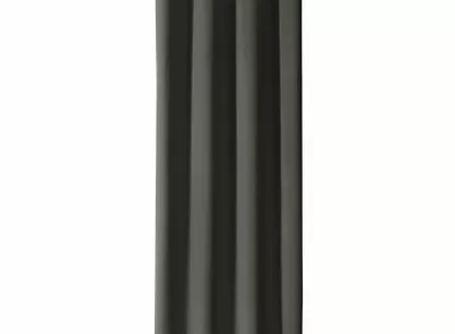 Zasłona na przelotkach 140x270 LOGAN zaciemniająca grafitowa jednokolorowa z półmatowej tkaniny