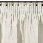 Zasłona na taśmie 140x270 AURA welwetowa biała jednokolorowa zdobiona w górnej części falbanami - 10