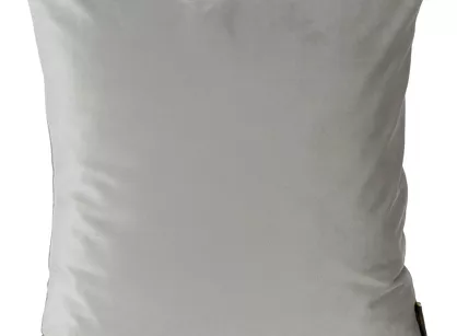 Poszewka welwetowa 45x45 ELORA jednokolorowa srebrna o aksamitnej strukturze