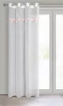 Firana na przelotkach 140x250 MOON 1 biała z etaminy zdobiona taśmą dekoracyjną w wiszące księżyce - 6