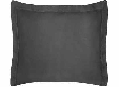 Poszewka bawełniana NOVAC czarna 50x70 z 4 cm zakładką