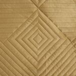Narzuta welwetowa 220x240 SOFIA 2 miodowa pikowana w geometryczny wzór - 4