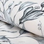 Pościel z makosatyny 220x200 PREMIUM 28 różowa niebieska kwiatowy wzór Premium - 3