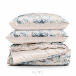 Pościel z makosatyny 220x200 PREMIUM 28 różowa niebieska kwiatowy wzór Premium - 7