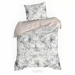 Pościel z makosatyny 220x200 PREMIUM 28 różowa niebieska kwiatowy wzór Premium - 5