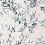 Pościel z makosatyny 220x200 PREMIUM 28 różowa niebieska kwiatowy wzór Premium - 4