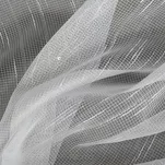 Firana na przelotkach 140x250 NESSI biała o strukturze deszczyku i siatki - 6