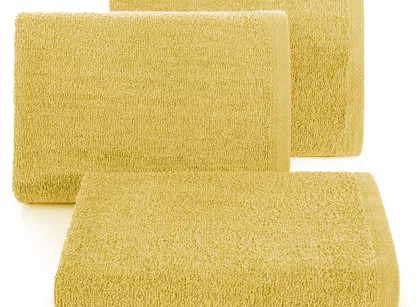 Ręcznik bawełniany 50x90 GŁADKI 1 jednokolorowy musztardowy
