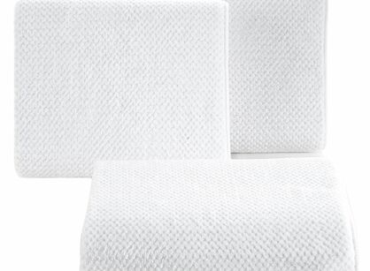 Ręcznik szybkoschnący 70x140 ZOE 1 biały z mikrofibry o ryżowej strukturze