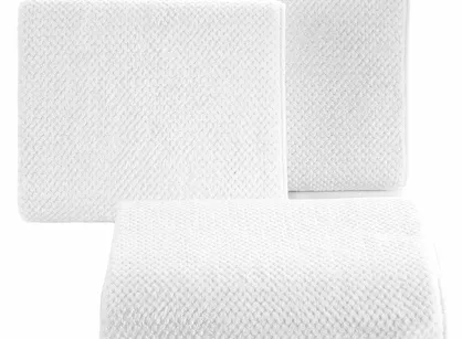 Ręcznik szybkoschnący 70x140 ZOE 1 biały z mikrofibry o ryżowej strukturze