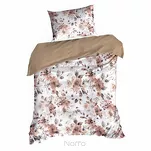 Pościel satynowa 140x200 SPRING 76 biała z wzorem kwiatów z kolekcji Classic - 5