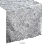 Bieżnik 40x140 ISLA srebrny z żakardowym wzorem liści bananowca - 6