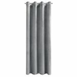 Zasłona na przelotkach 140x250 ROSA welwetowa srebrna Design 91 - 10