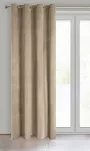 Zasłona na przelotkach 140x250 MELANIE welwetowa ciemny beż o aksamitnej strukturze - 5