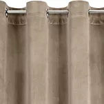 Zasłona na przelotkach 140x250 MELANIE welwetowa ciemny beż o aksamitnej strukturze - 4