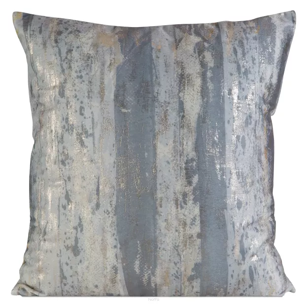 Poszewka welwetowa 45x45 GRACE srebrna z metalicznym nadrukiem