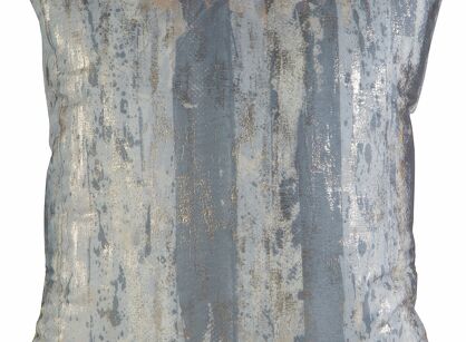 Poszewka welwetowa 45x45 GRACE srebrna z metalicznym nadrukiem