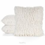 Poszewka 45x45 ADORE biała z miękiego futerka - 3