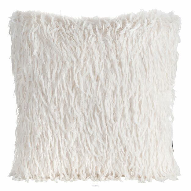 Poszewka 45x45 ADORE biała z miękiego futerka