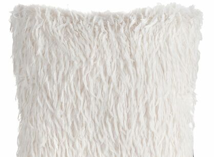 Poszewka 45x45 ADORE biała z miękiego futerka