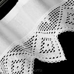 Zazdrostka gotowa na szelkach 150x30 ISAAC biała z bawełny zdobiona koronką - 5