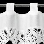 Zazdrostka gotowa na szelkach 150x30 ISAAC biała z bawełny zdobiona koronką - 3