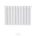 Firana na przelotkach 350x150 LANA biała z matowej etaminy półprzeźroczysta - 7