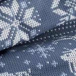 Pościel świąteczna 220x200 FJORD granatowo biała wzór skandynawski z flaneli - 3