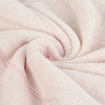 Ręcznik 30x50 MARI jasny róż z welurową bordiurą w pasy 500 g/m2 - 2