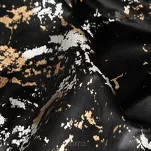 Zasłona na taśmie 140x270 DORI welwetowa czarna zdobiona metalicznym nadrukiem marmurku - 3