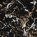 Zasłona na taśmie 140x270 DORI welwetowa czarna zdobiona metalicznym nadrukiem marmurku - 2