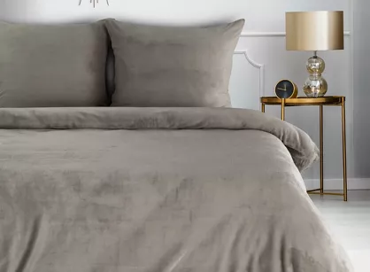 Pościel polarowa 220x200 FLANO 2 beżowa jednokolorowa z kolekcji NOVA Flano