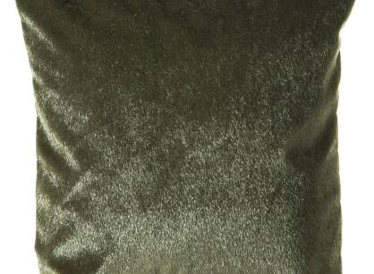 Poszewka futrzana 45x45 PELO jednokolorowa oliwkowa z krótkiego włosia