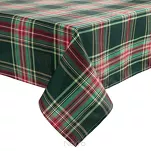 Obrus świąteczny 140x200 AURORA zielony czerwony bawełniany w kratkę - 4